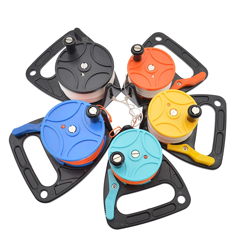 Fishing Reel Durable Diving Reel Multi-Purpose Ratchet Reel Safety Reel Handheld Diving Rope Reel Wheel Holder Underwater Activity Accessories Bl21699