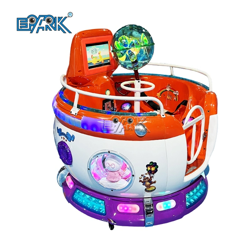 Revolving Cup MP5 Coin Operated Mini Carousel Kiddie Ride Plastic Rotation Ride Game