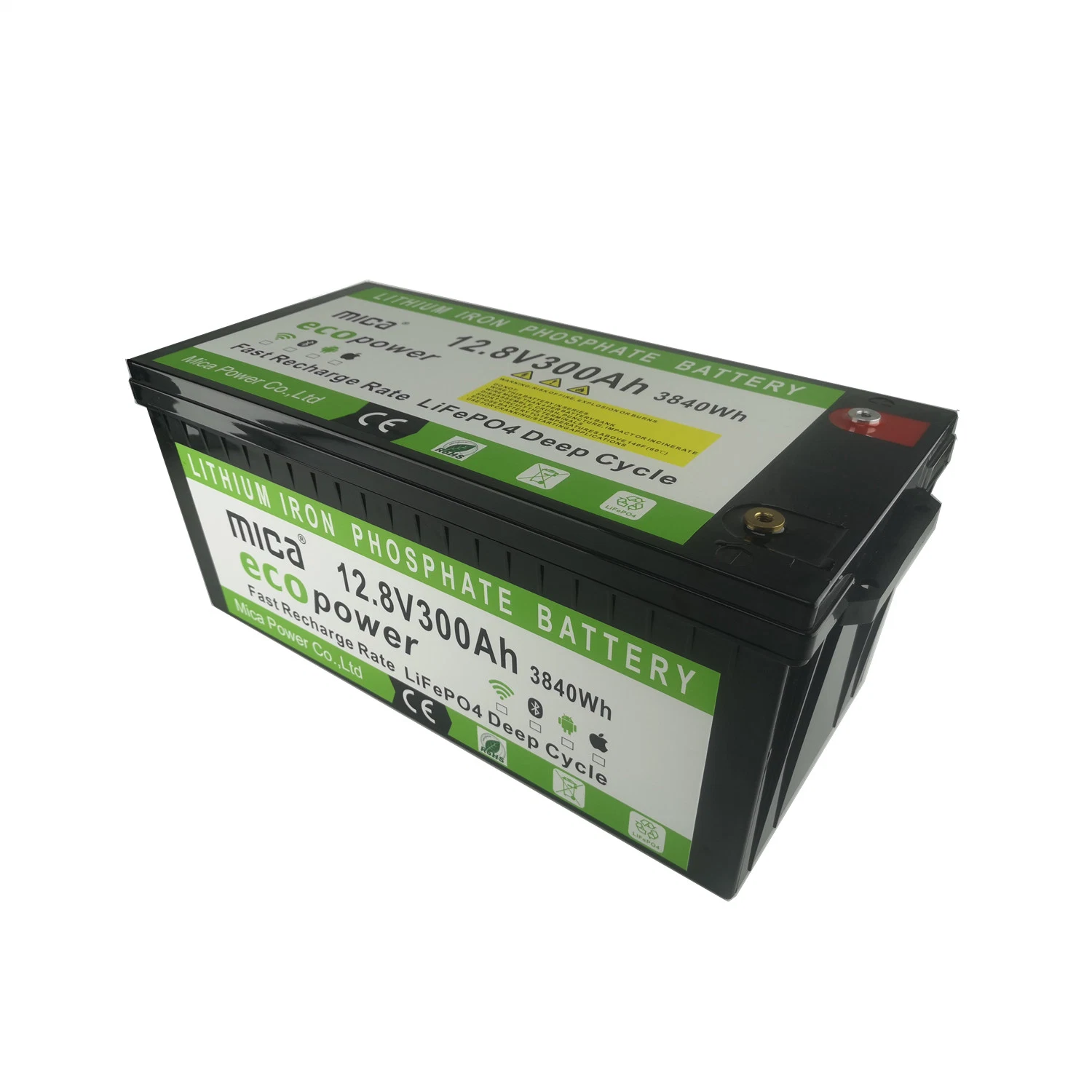 5 anos de garantia Bateria de Lítio de armazenamento Solar 12V 300 Ah LiFePO4 Bateria para PCS do conversor do inversor para RV/carrinho de golfe/Yacht/Marine/Motorhome/Agv