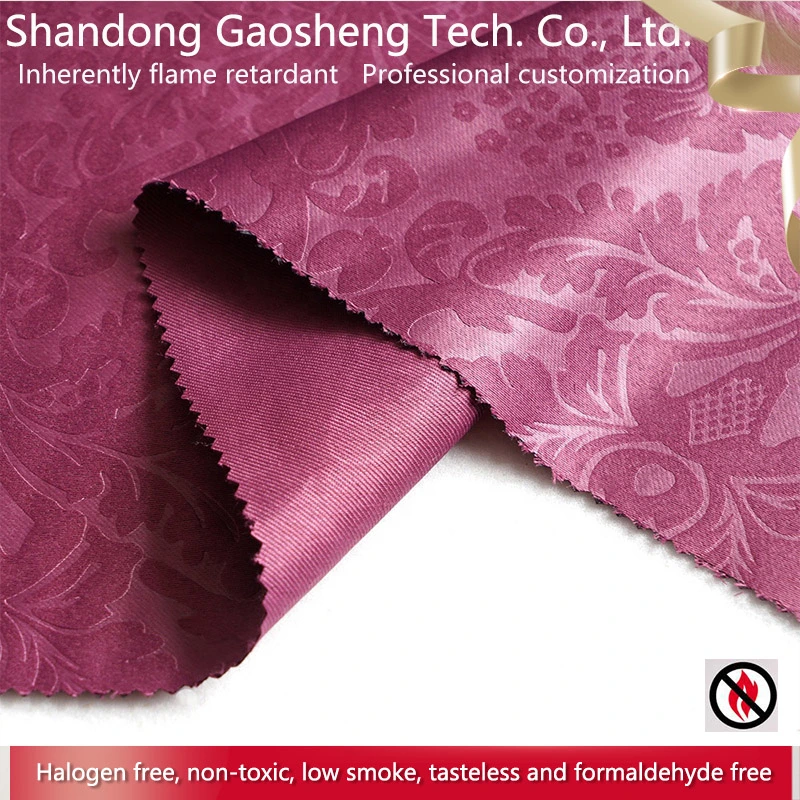 Inherently Fire Retardant 100% Polyester Blackout Curtain Fabric for Bed Room