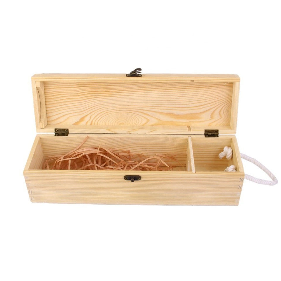 Hot Sell Luxurious Wooden Champagne Wine Box Single Bottled Gift Box