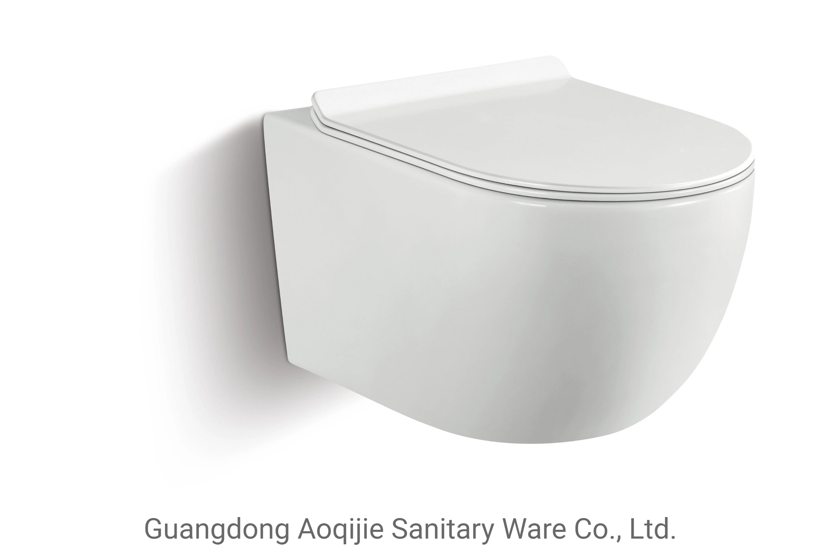 Aqj China Supplier Ceramic Sanitary White Wc Toilets Closet Bathroom Bowl Wall Hung Toilet Ware One Piece Water Wall Mount Toilet Set Different Round Shape