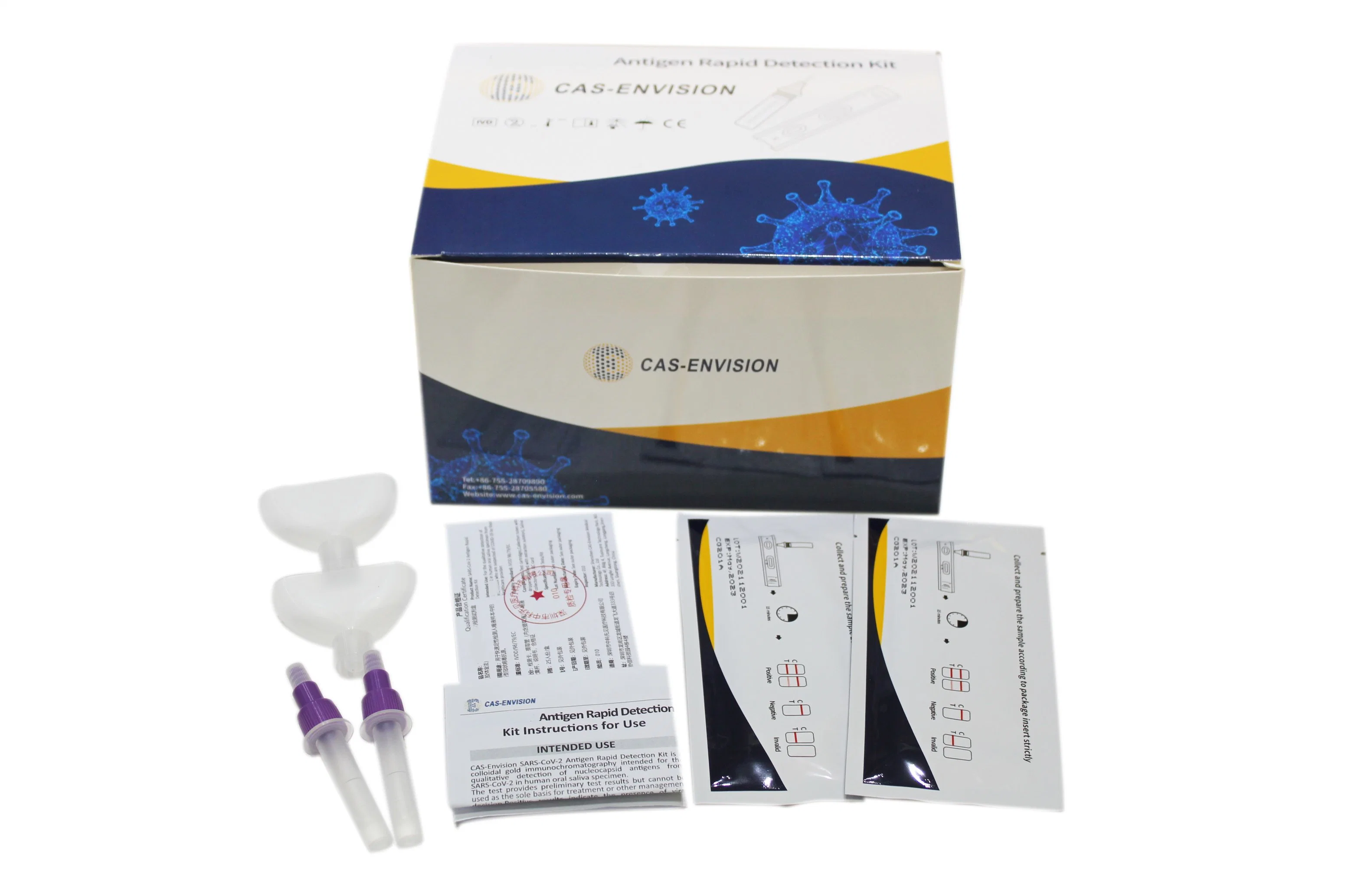 Kit de Prueba rápida de antígenos de CAS, en el hogar Self Test, con un hisopo Nasal Kit de diagnóstico no invasiva