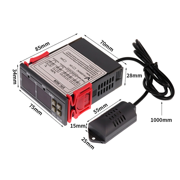 Temperature and Humidity Controller Stc-3028 Dual Display Dual Temperature Adjustable Humidity Controller