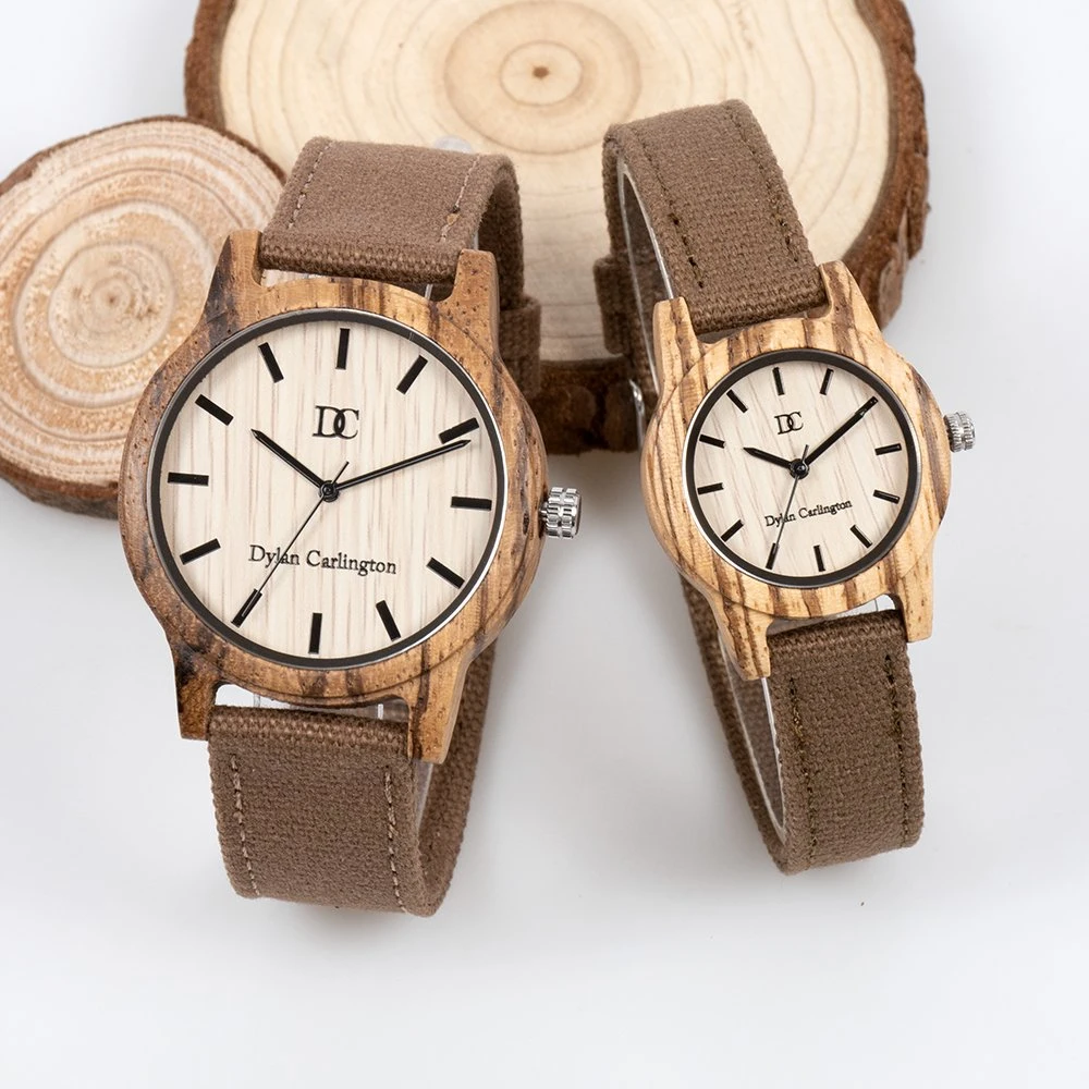 Cheap Price Christmas Gift Lover's Wooden Watch Couple Watch with Gift Box