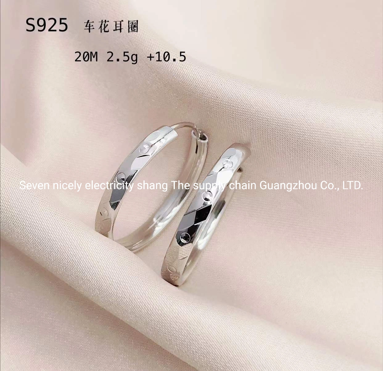 High quality/High cost performance  Hot Sale 925 Sterling Silver Jewellry Woman Eerrings Big Size Fashion Hoop