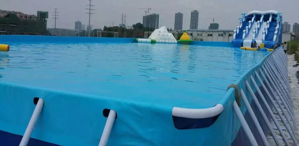 Agua inflables inflables juguetes Parque Acuático con bastidor de natación piscina
