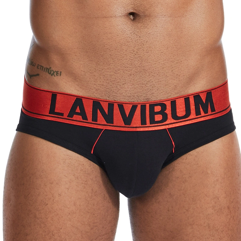 Mann Unterwäsche Mode Spandex Baumwolle Cool Modal Boxer Brief mit Markenlogo