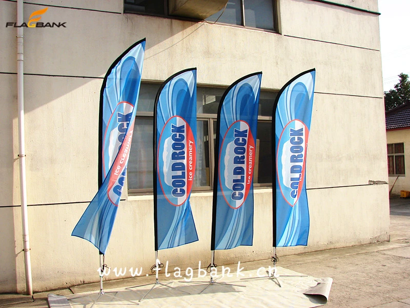 3.4m Exhibition Aluminium Digital Printing Feather Flag/Flying Banner