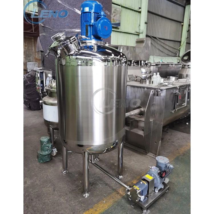 Leno Price Liquid Storage Emulsifying Drum Disperser Homogenizer Tank Electric Steam Heating Mixer Jacketed Vessel Agitator Reactor Stainless Steel Mixing Tank