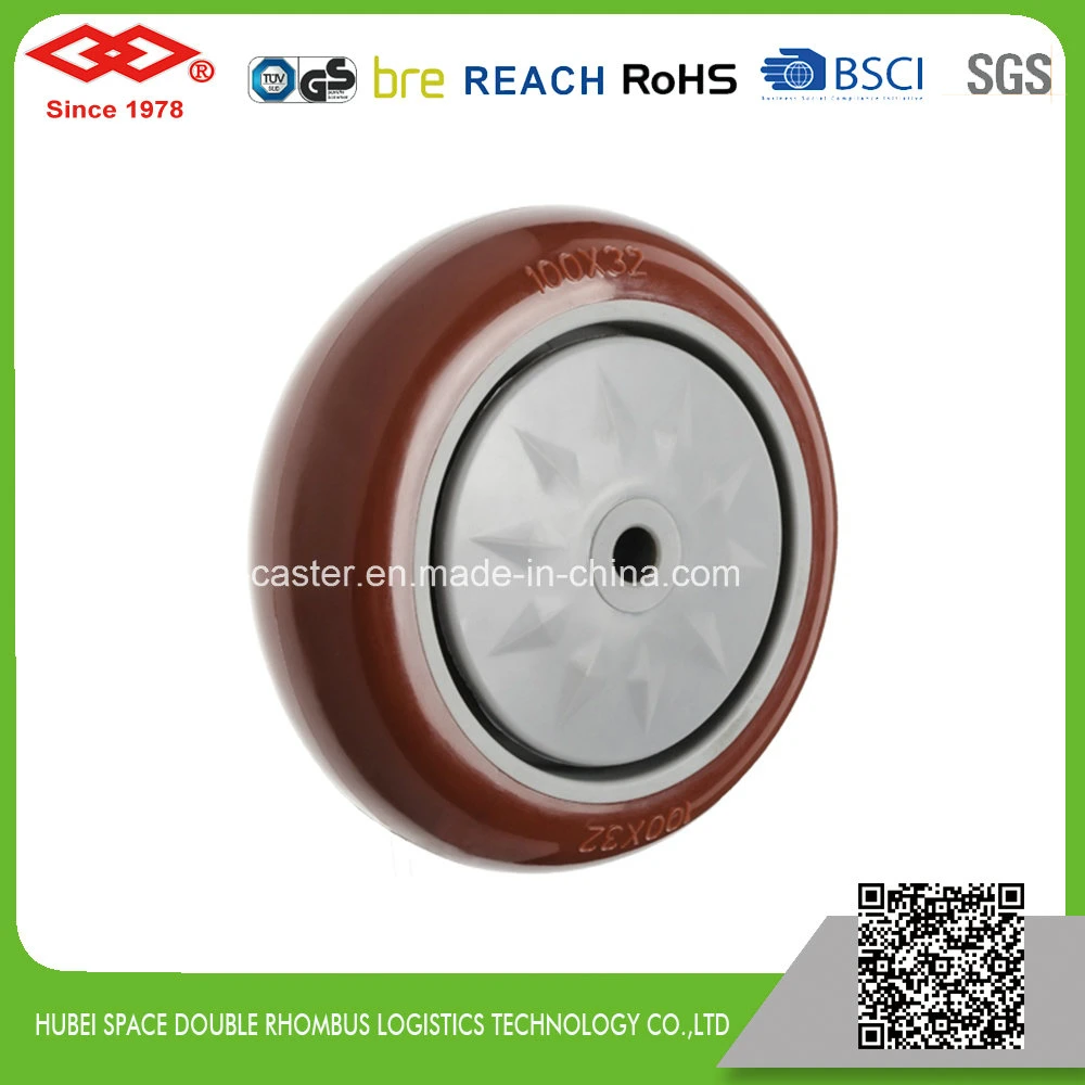 4 Inch Swivel Plate with Brake PU Whee Caster