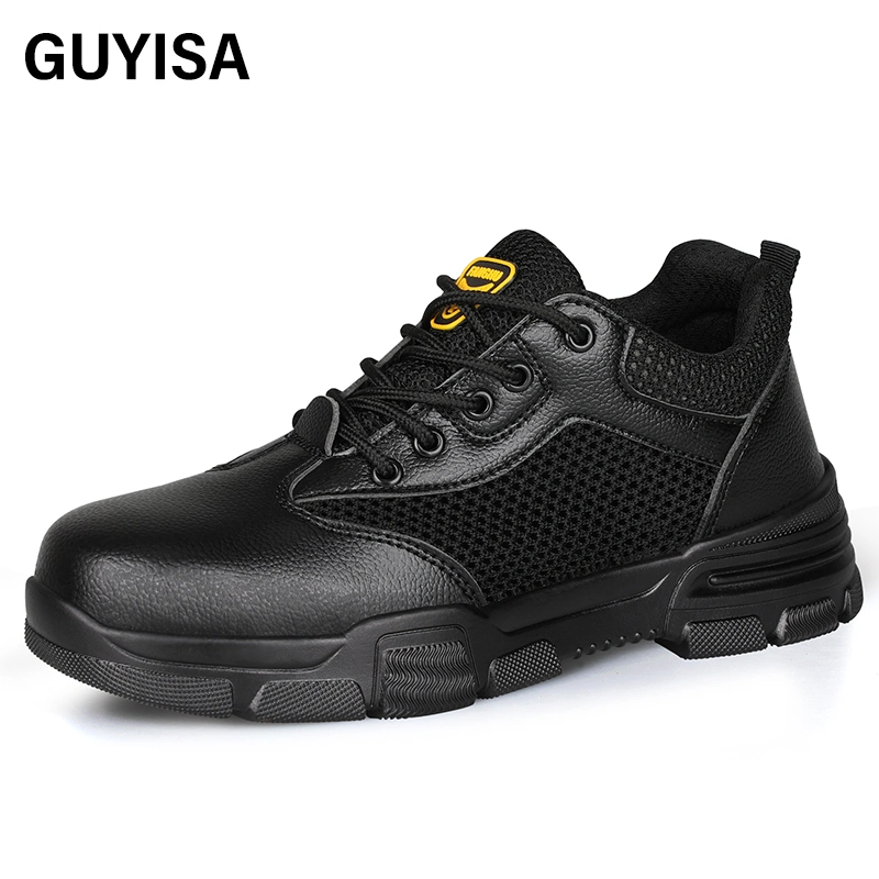 Guyisa New Labor Protection Shoes Manufacturers Direct Wear - Resistant Solid Soles Soft Faux Suede Upper Steel to