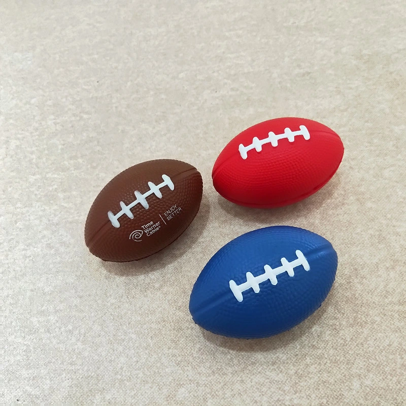 Red American Football Rugby PU Foam Toy Anti Stress Ball Juguetes