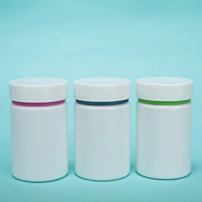 HDPE Round Empty Plastic Pill Bottle for Medicine Pharmaceutical Packaging Can