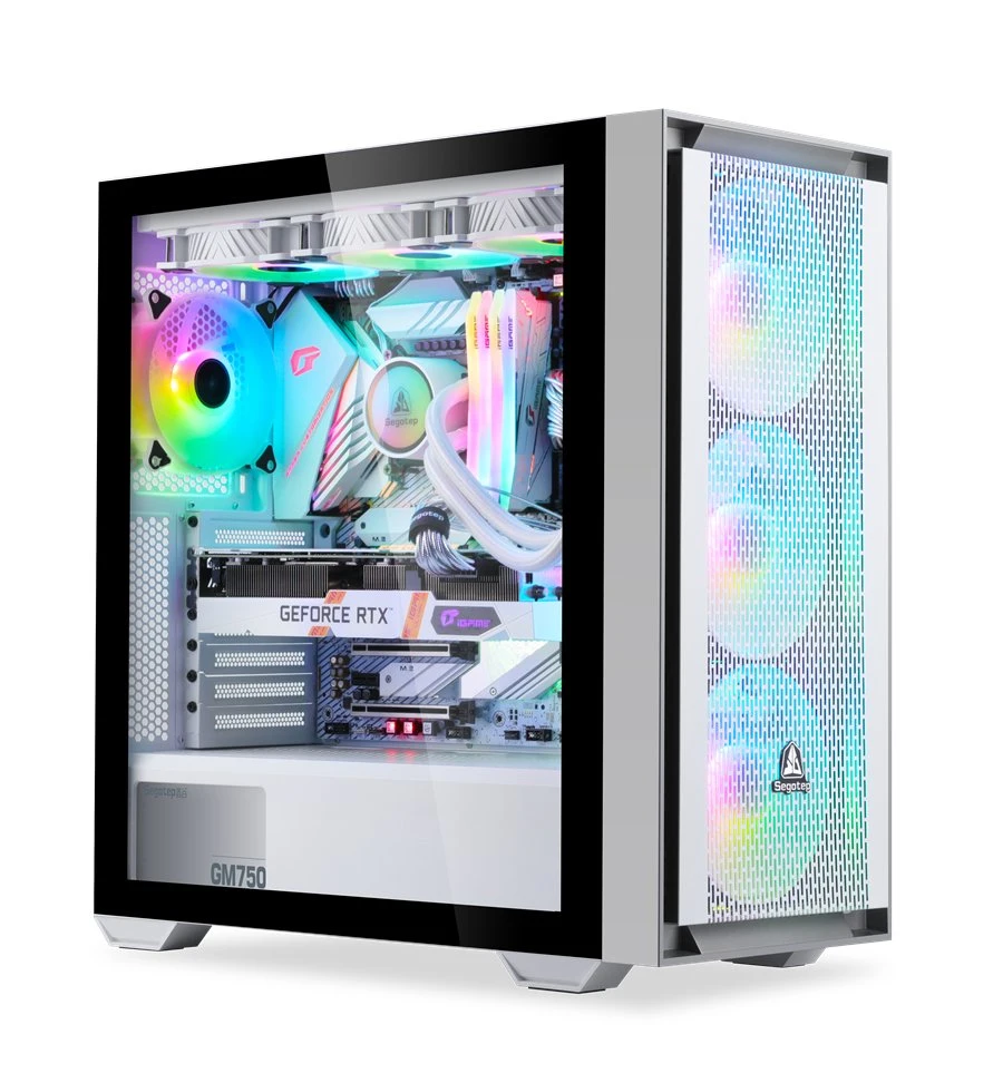 2022-White-Segotep-OEM-One-Side-Tempered-Glass-White DIY PC Casing