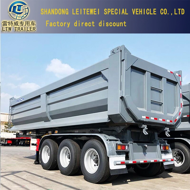 Heavy Equipment for Mining Industry Dump Trailer Hydraulic 50 -90 Tons Tipper Tipping Trailer Trucks Trailer