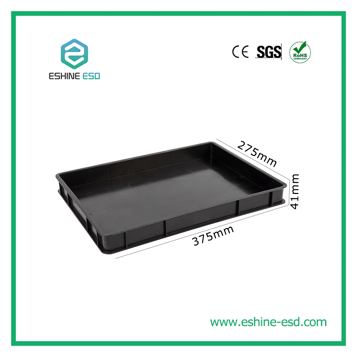 SGS Antistatic Eco-Friendly Component Plastic ESD Tray