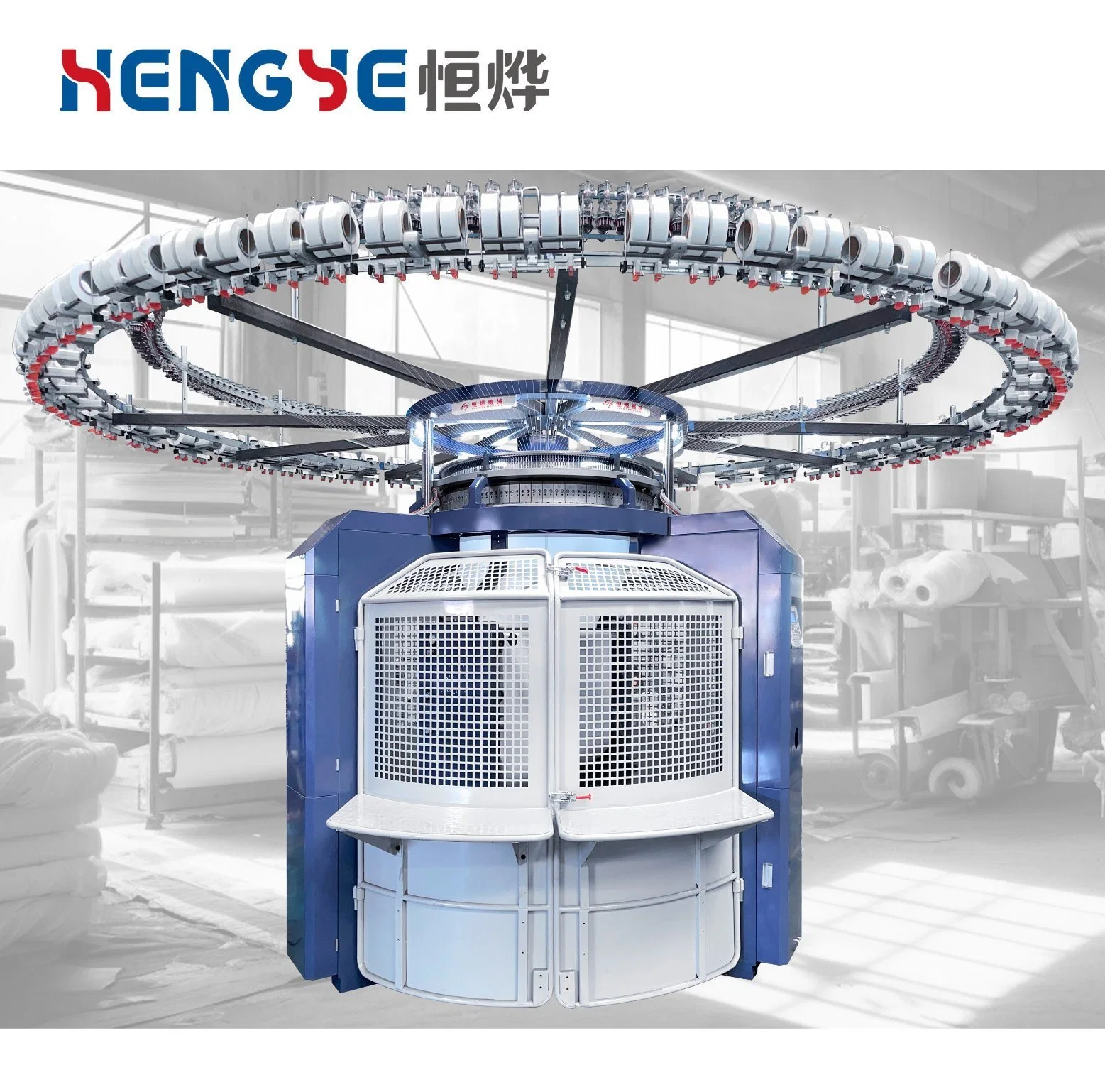 Hengye Powerful Automatic High Leg Single Jersey Circular Knitting Machine for Yarn