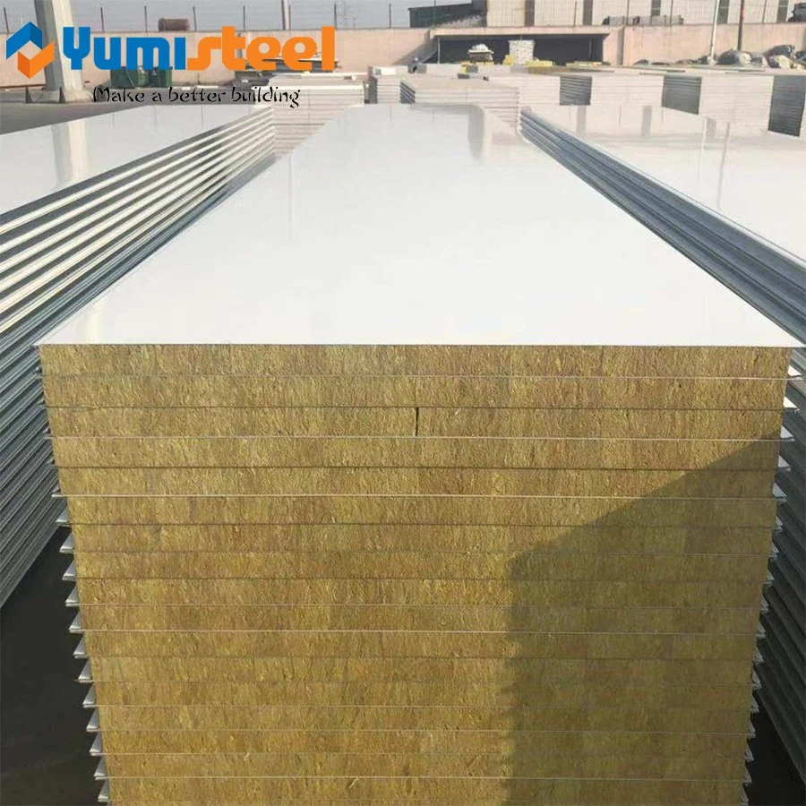 50mm Sound Absorption Rockwool Sandwich Composite Panel for Wall/Roof