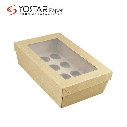 Disposable Compostable Food Packaging Corrugated Cardboard Paper for Egg Tart Tray and Desserts Tray