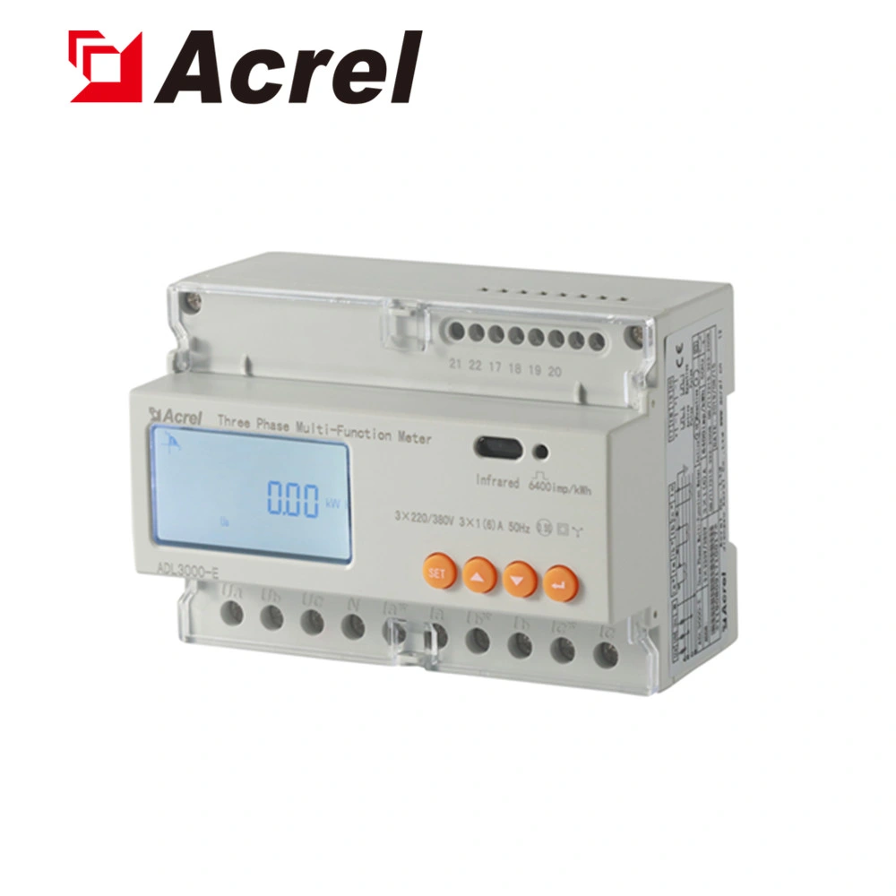 Acrel Adl3000-E/C de Tres Fases Kwh Digital multifunción de CA de medidor de energía industrial dedicado