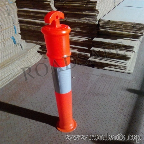 High Visible T-Top 1100mm Reflective Removable Plastic Bollard Spring Delineator Post