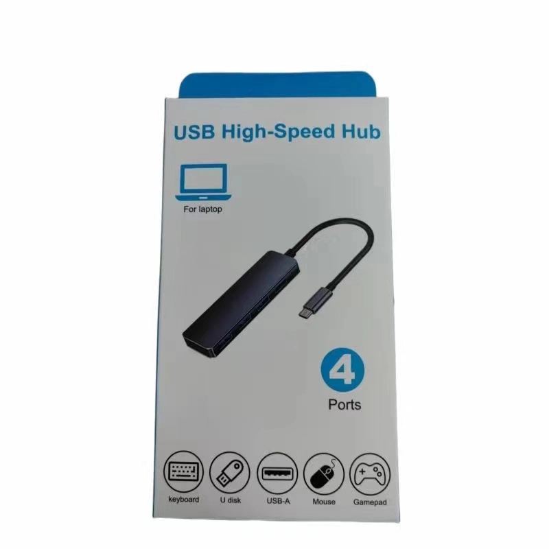 2023 Hot Sale USB High Speed Hub Type C to USB 4 Port Multi Splitter Adapter 4 in 1 USB 3.0 Hub OTG Type-C Hub for MacBook PRO PC Computer Accessories