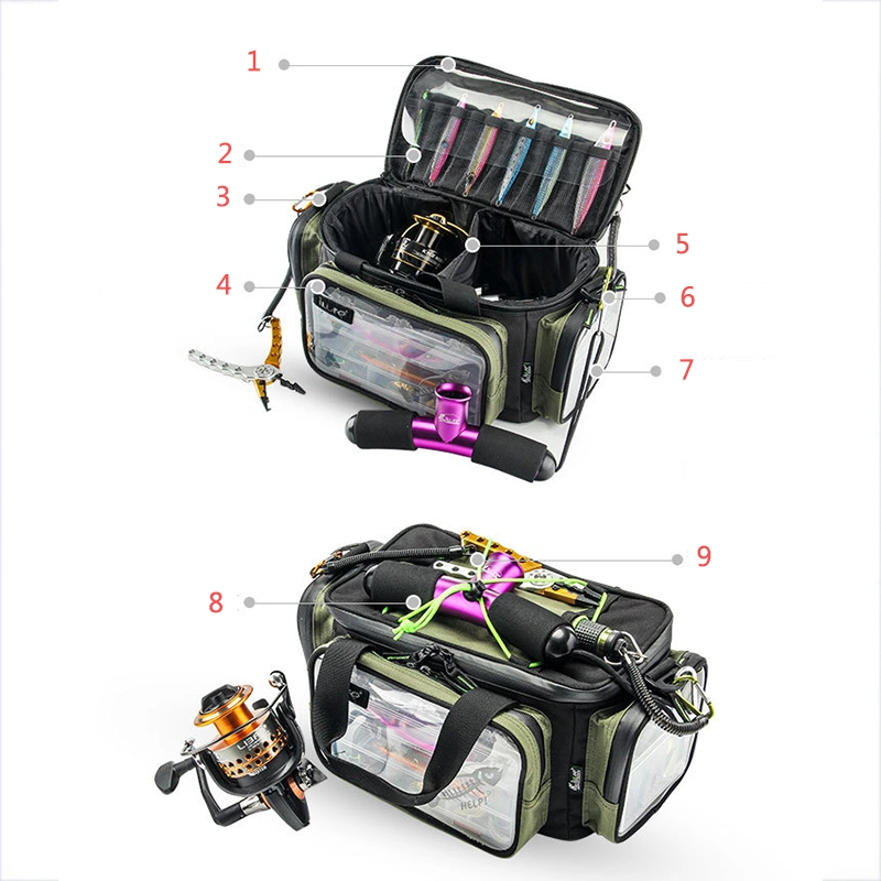 Pesca La pesca de la bolsa multifunción exterior duradero Kit de la pesca embarcada bolsa