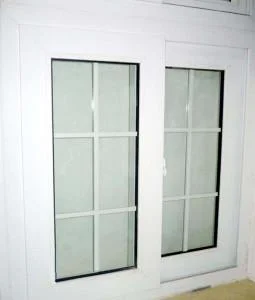 UPVC/PVC Profile Plastic Window Vinyl Single Hung Window with Grills