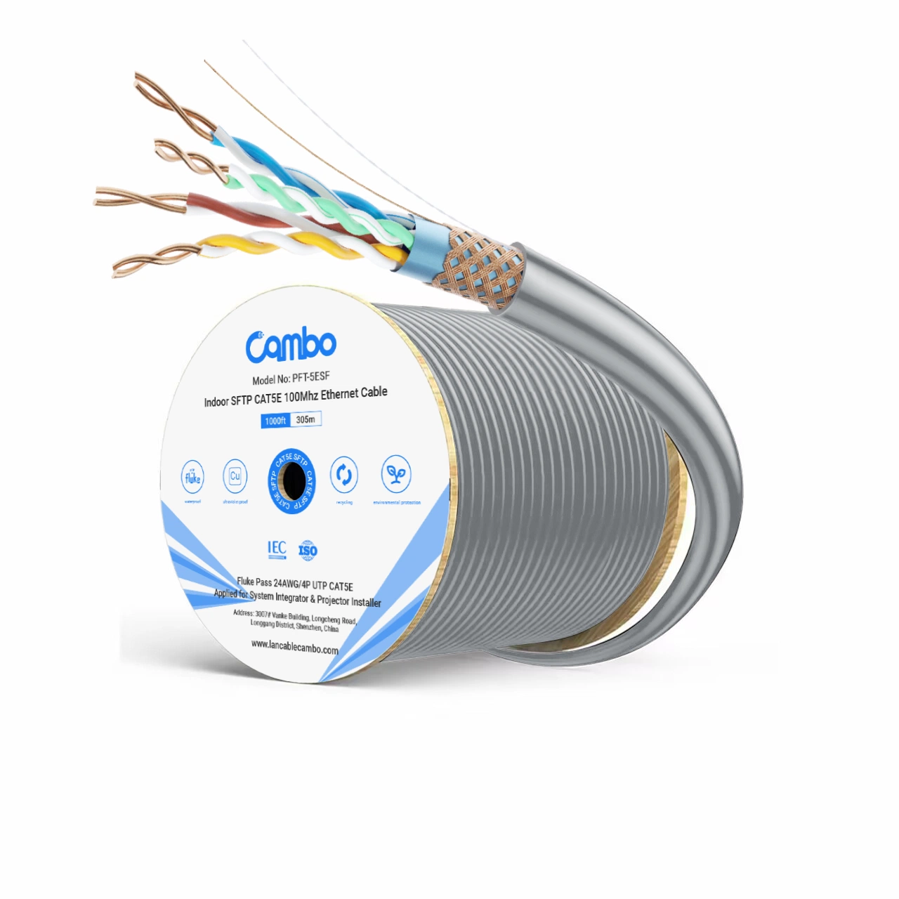 Outdoor Cat5 FTP Single Shield 24AWG Customized Specification High Transmission Cable and Original Factory Price