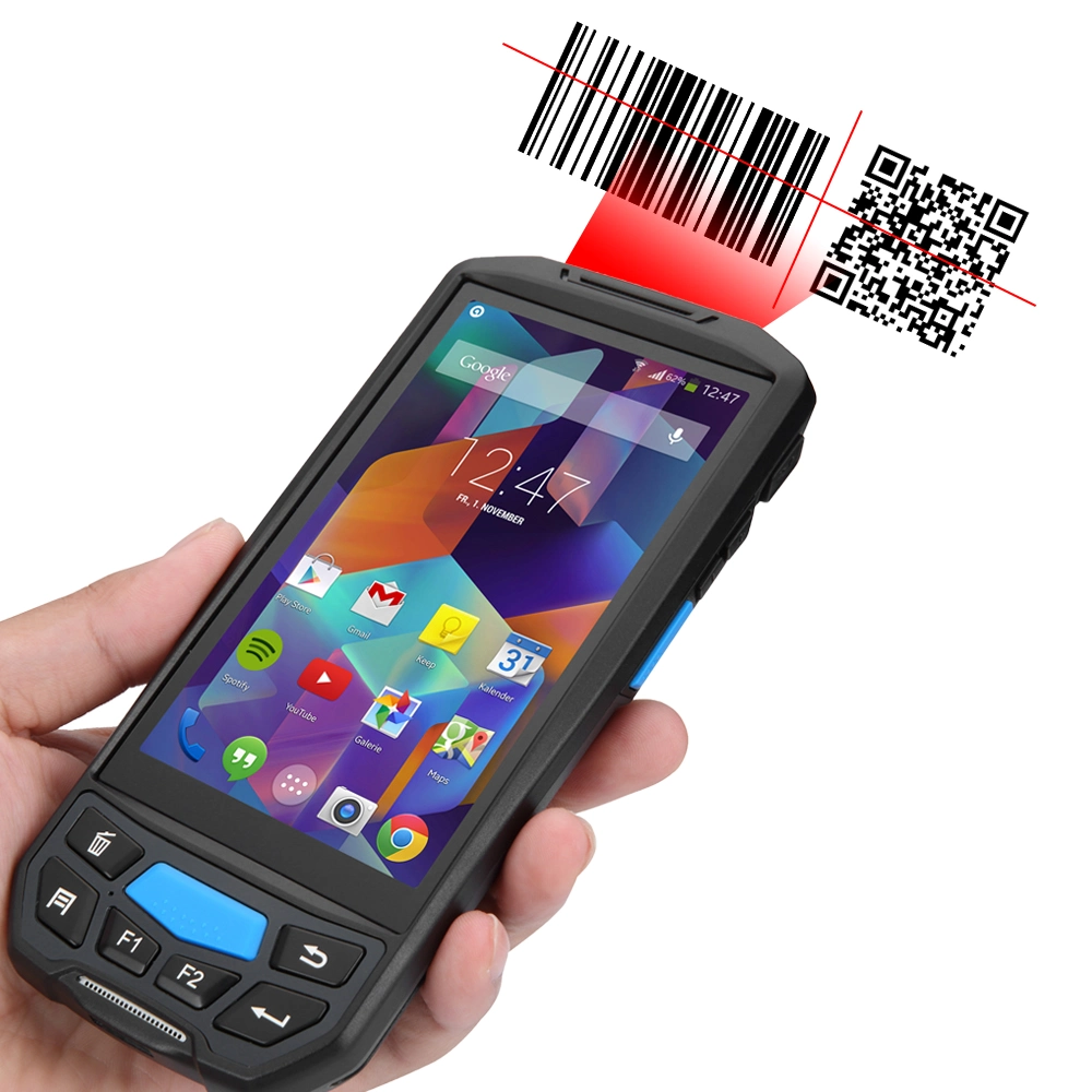 Android Bluetooth PDA de mão Scanner de código de barras com leitor de NFC UHF