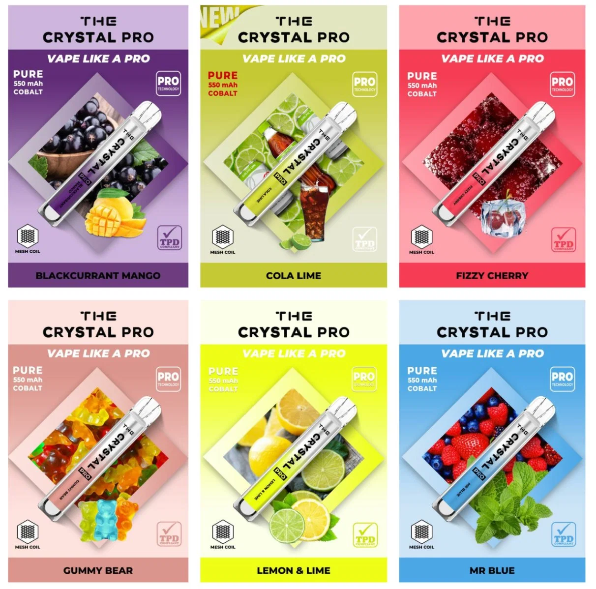 Private Label Factory E Zigaretten Bar OEM ODM Custom Crystal Hhc D8 Pen Shisha Pod Wholesale/Supplier Empty 2ml 600 LED Elf Disposable/Chargeable Vape