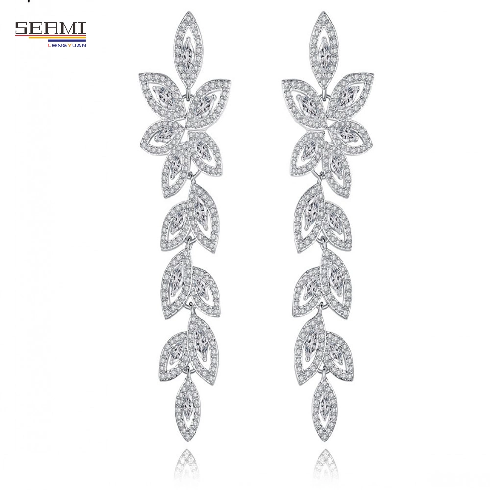 Factory Wholesale AAA Zircon Brass Earrings for Women