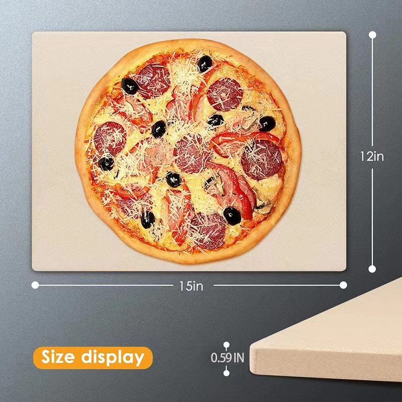 Square Cordierite Ceramic Pizza Oven Baking Stone