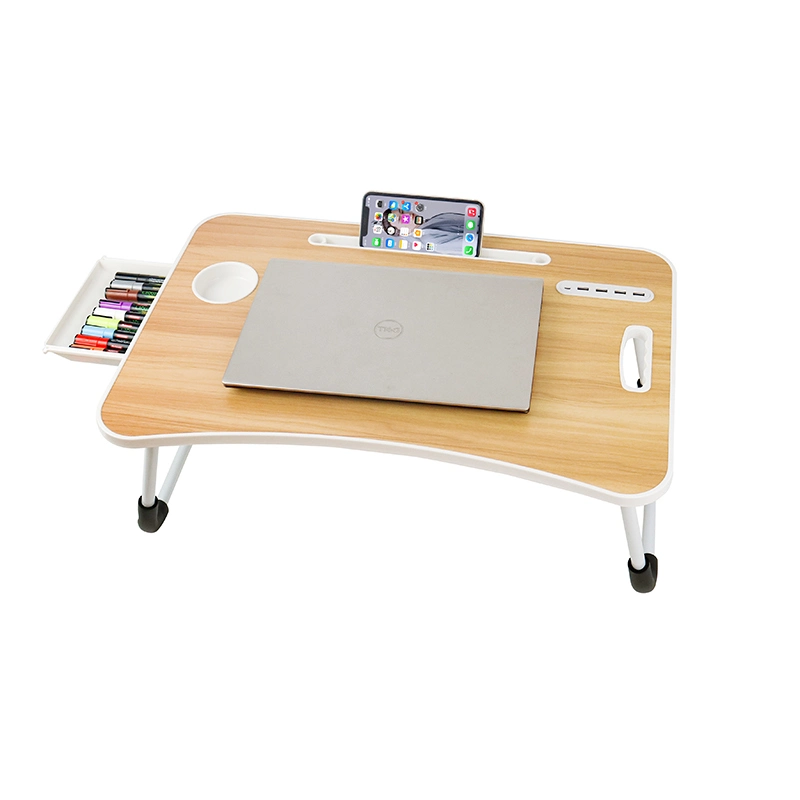 Computer Desk Metal Leg Office Foldable Laptop Table for Bed