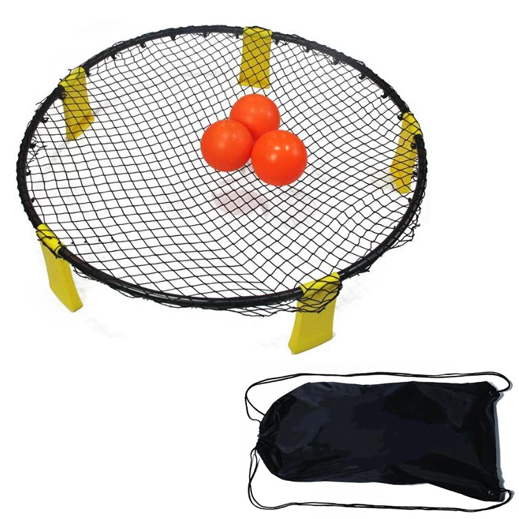 Beach Game High Quality 3 Mini Volleyball Target Net 5 Legs Included Portable OEM Logo and Size Durable Custom Spike Ball