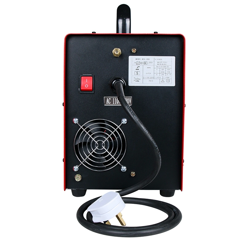 MIG-200 Syn 230V Digital IGBT Inverter MIG-Mixed Gas/CO2 Welding Machine with USA Type Plug