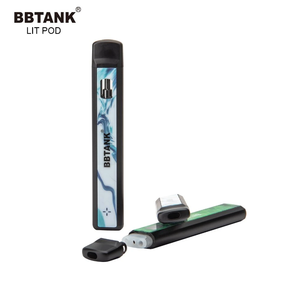 Bbtank Lit Pod 1,0ml Pod VAPE desechable con batería recargable Para extracciones puras