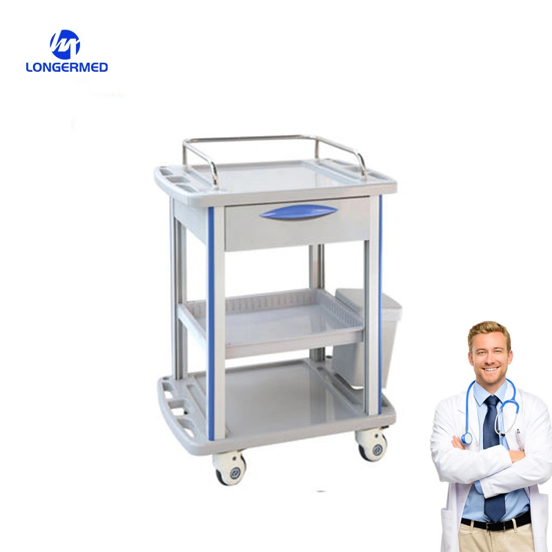 Hot Selling Trolley Nurse Cart ABS Emergency Hospital Trolley