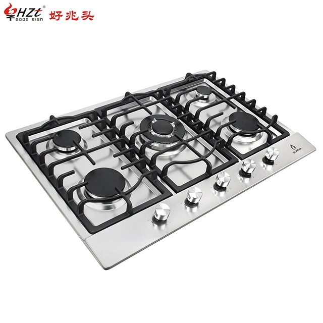 5 Burner Black Steel Gas Cooker Home Kitchen Appliance Estufas De Gas 87 سم