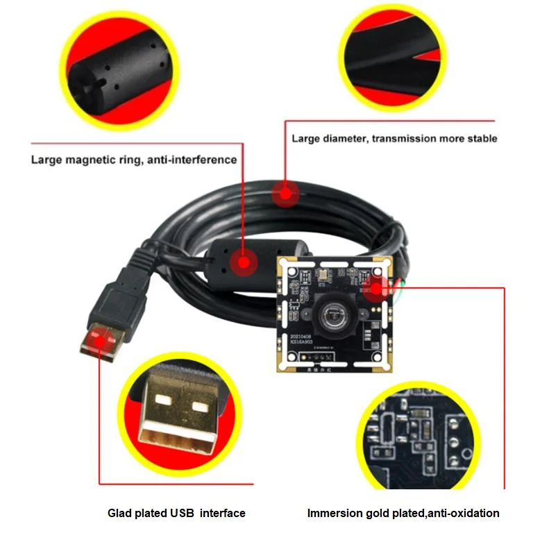 16MP HD Camera Module with Imx298 Sensor USB Free Drive Interface ID Photo and Industry Detection