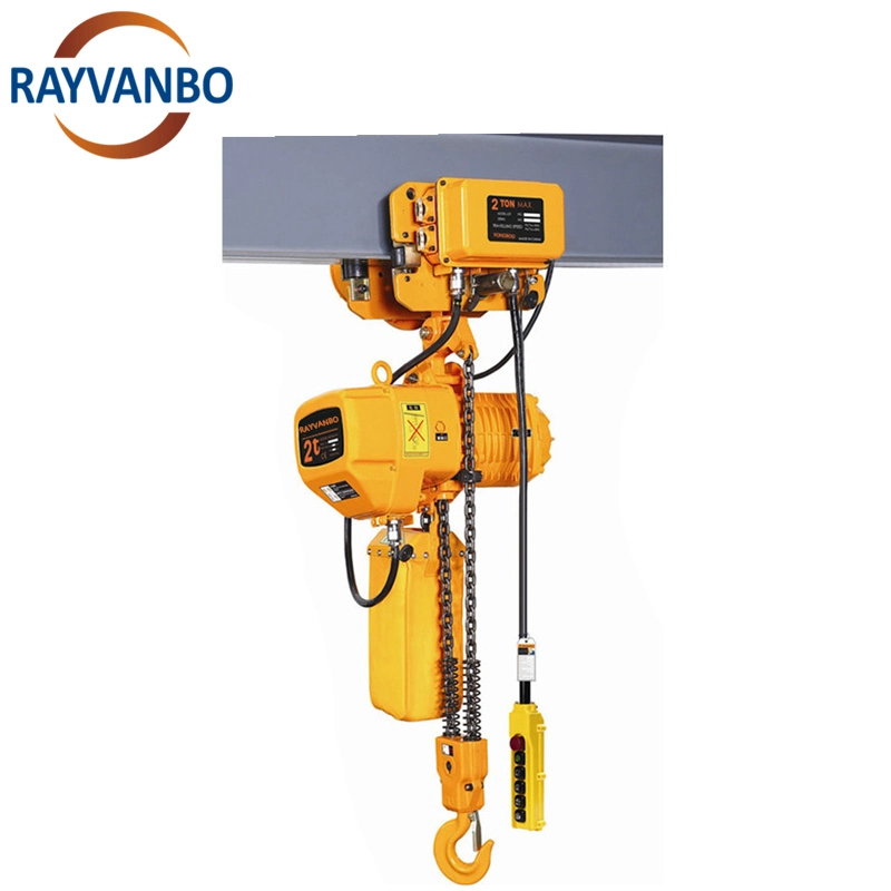 1t 2t 3t 5t 10t 15t Hhbb Electric Chain Hoist with Electric Trolley for Crane Lifting