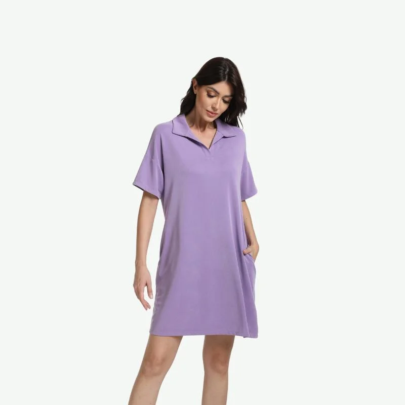 Elegante camisones de plumón a medida Mayorista/Proveedors ropa de dormir de manga corta para Mujeres