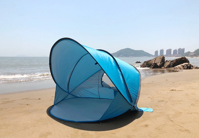 Hot Sale Custom Logo Silver Coating Ultraviolet-Proof Sun Shelter Pop up Beach Tent