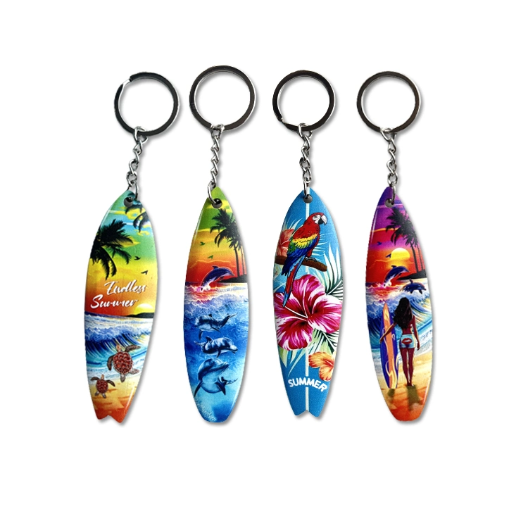 Custom Printing Wood Beach Scenery Maldivas Souvenir Surfboard frigorífico Magnet
