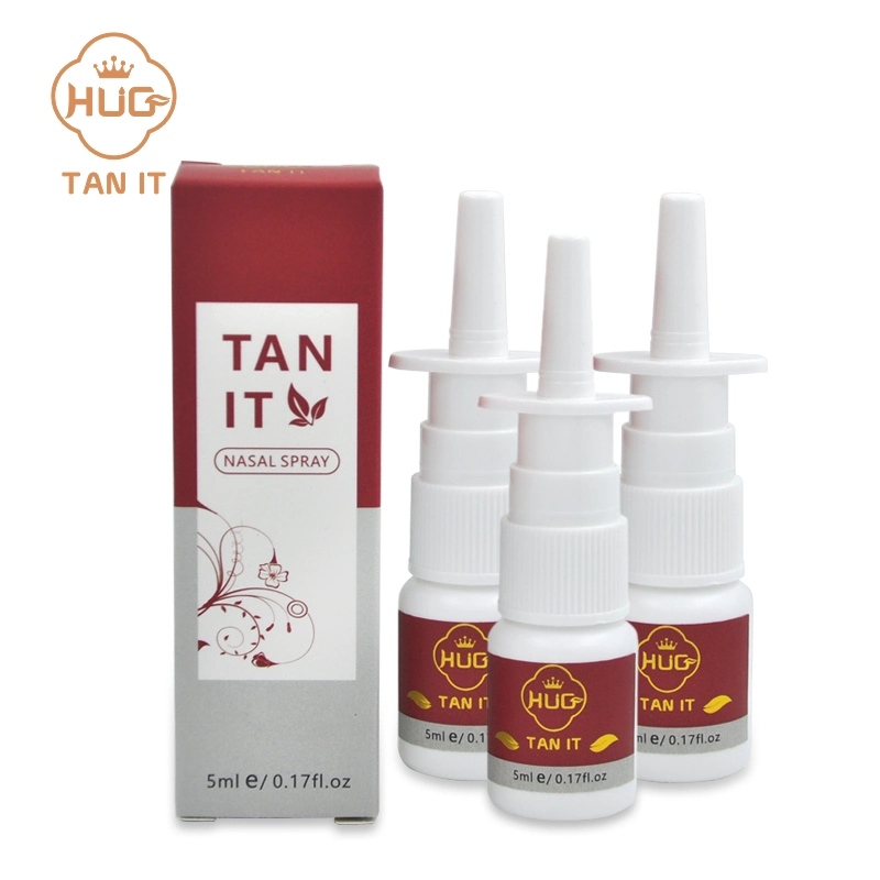 Curtimento com curtimento nasal com Tanners Private Label Spray com frasco de HDPE