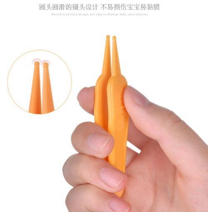 Safety Plastic Baby Daily Care Nose Cleaning Tweezers