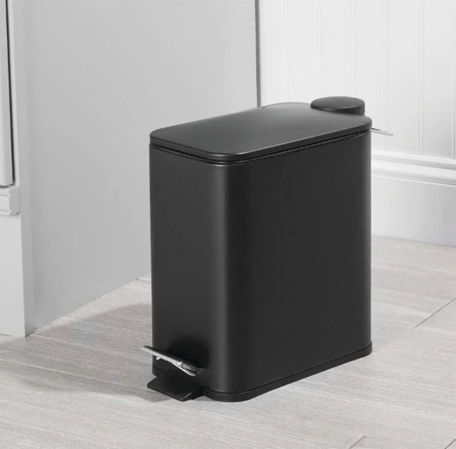 Metal Rectangle Wastebasket Garbage Container Bin