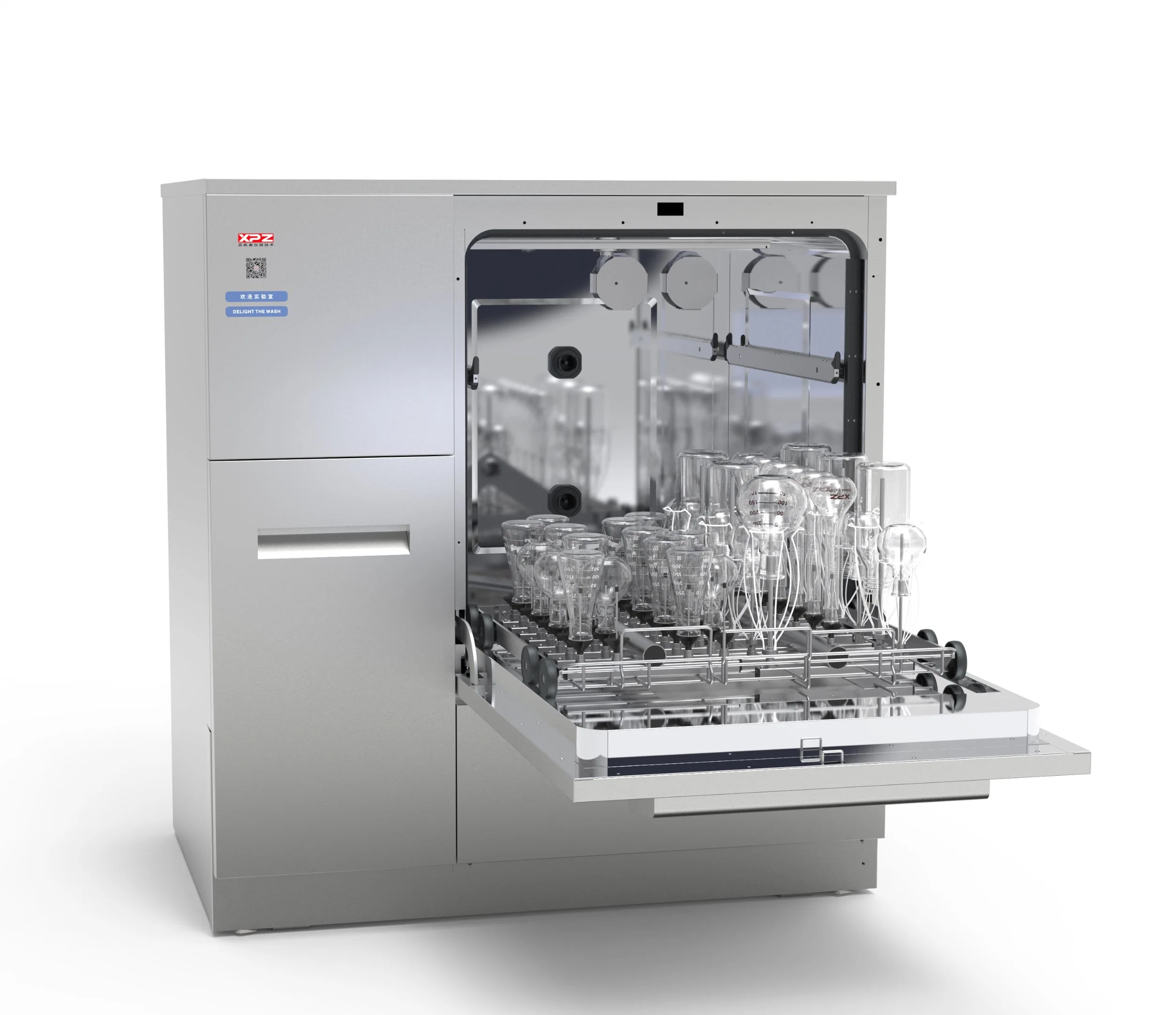 202L Automatic Laboratory Glassware Washing Machine for Cleaning Measuring Bottles, Volumetric Flasks and Other Glass Bottles with in-Situ Drying Function