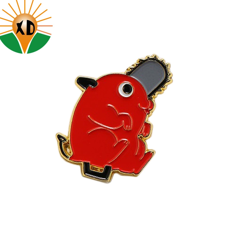 Anime Chainsawman Cute Enamel High quality/High cost performance  Pokemon Cartoon Zinc Alloy Promotional Gift Safety Pins Badge with Rubber Clutch